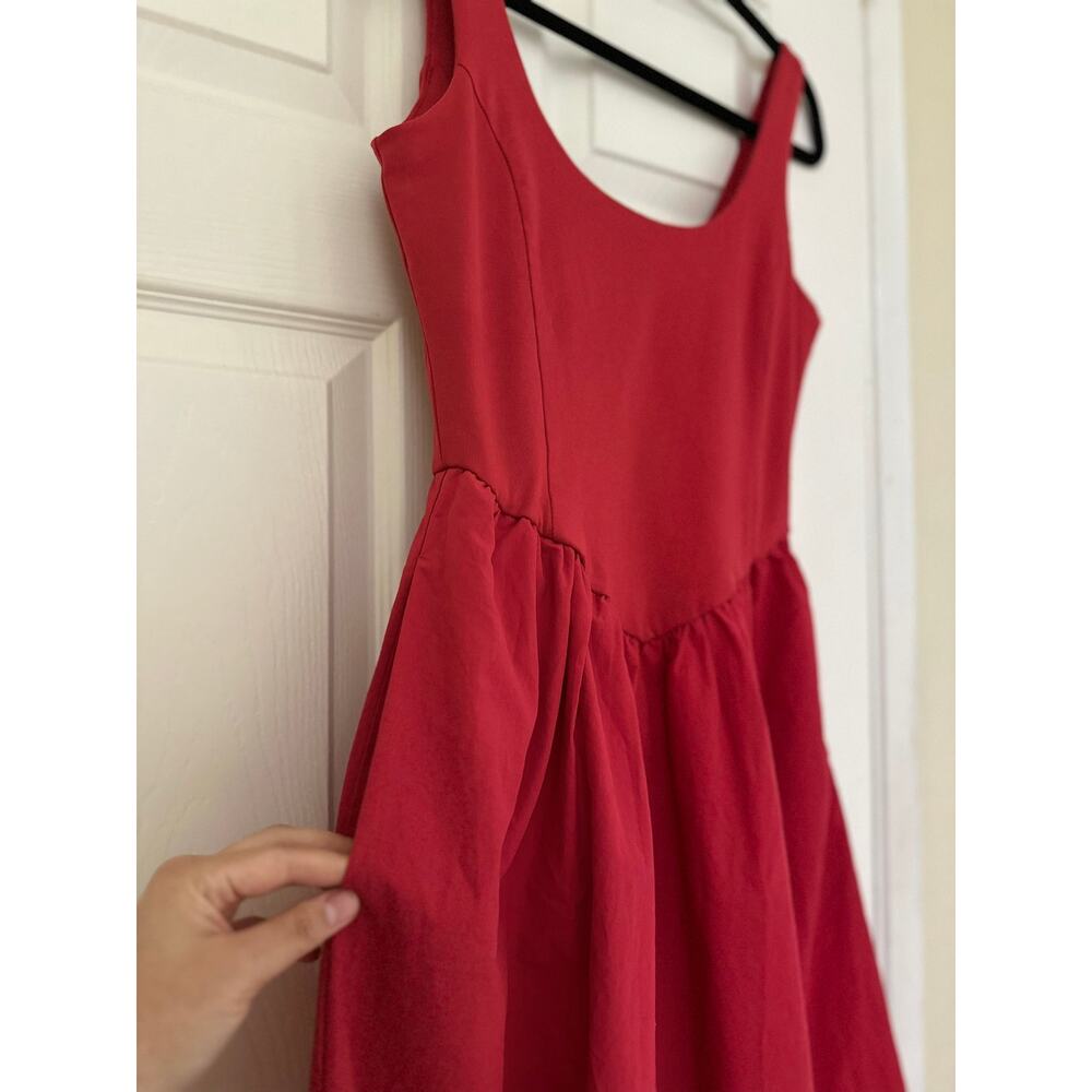NWT Nation LTD Sz M Fiona Drop Waist Midi Dress in Heartbeat Red $248 MSRP - Picture 6 of 10